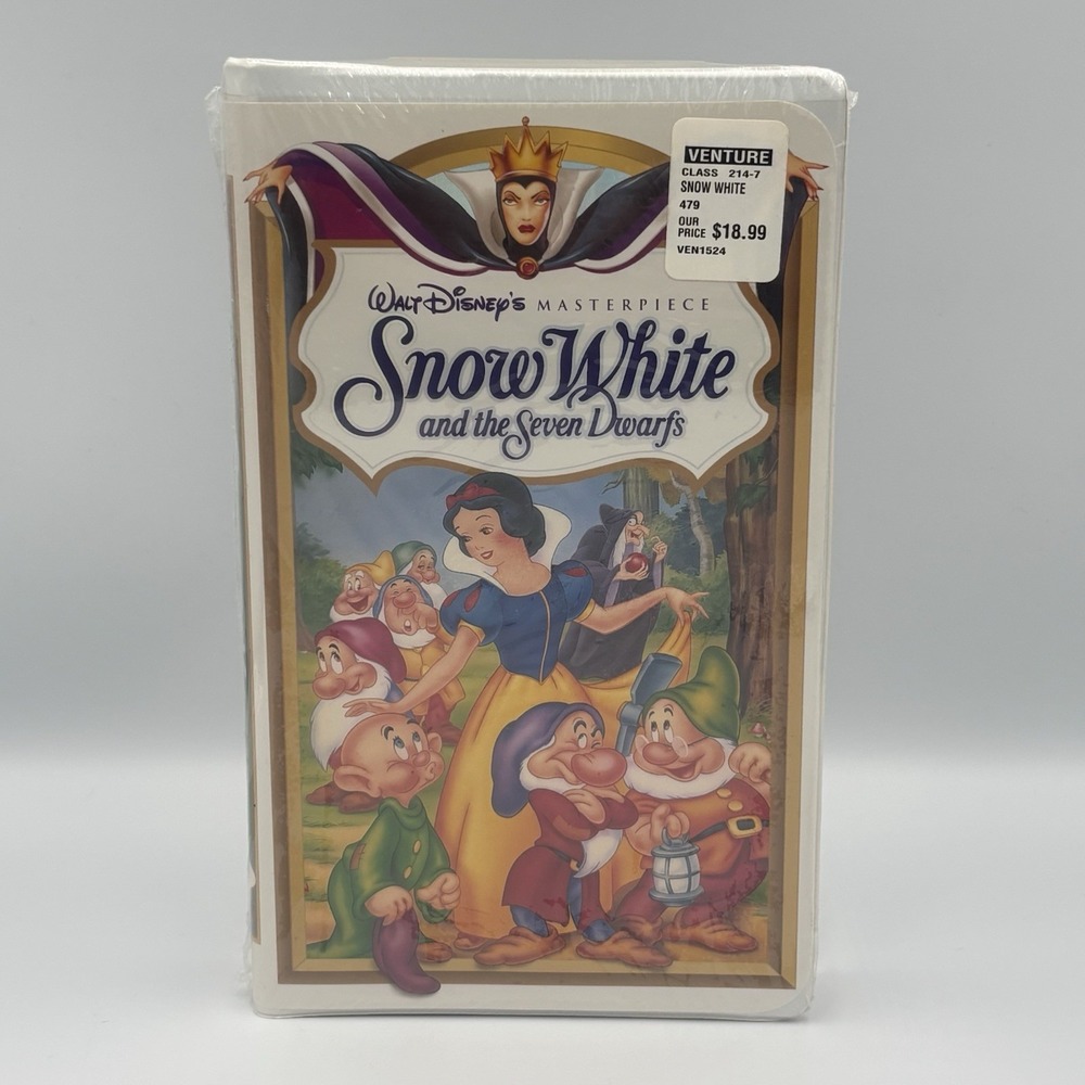 Snow White and the Seven Dwarfs (VHS,‎ 1994) - Disney Masterpiece - Brand New
